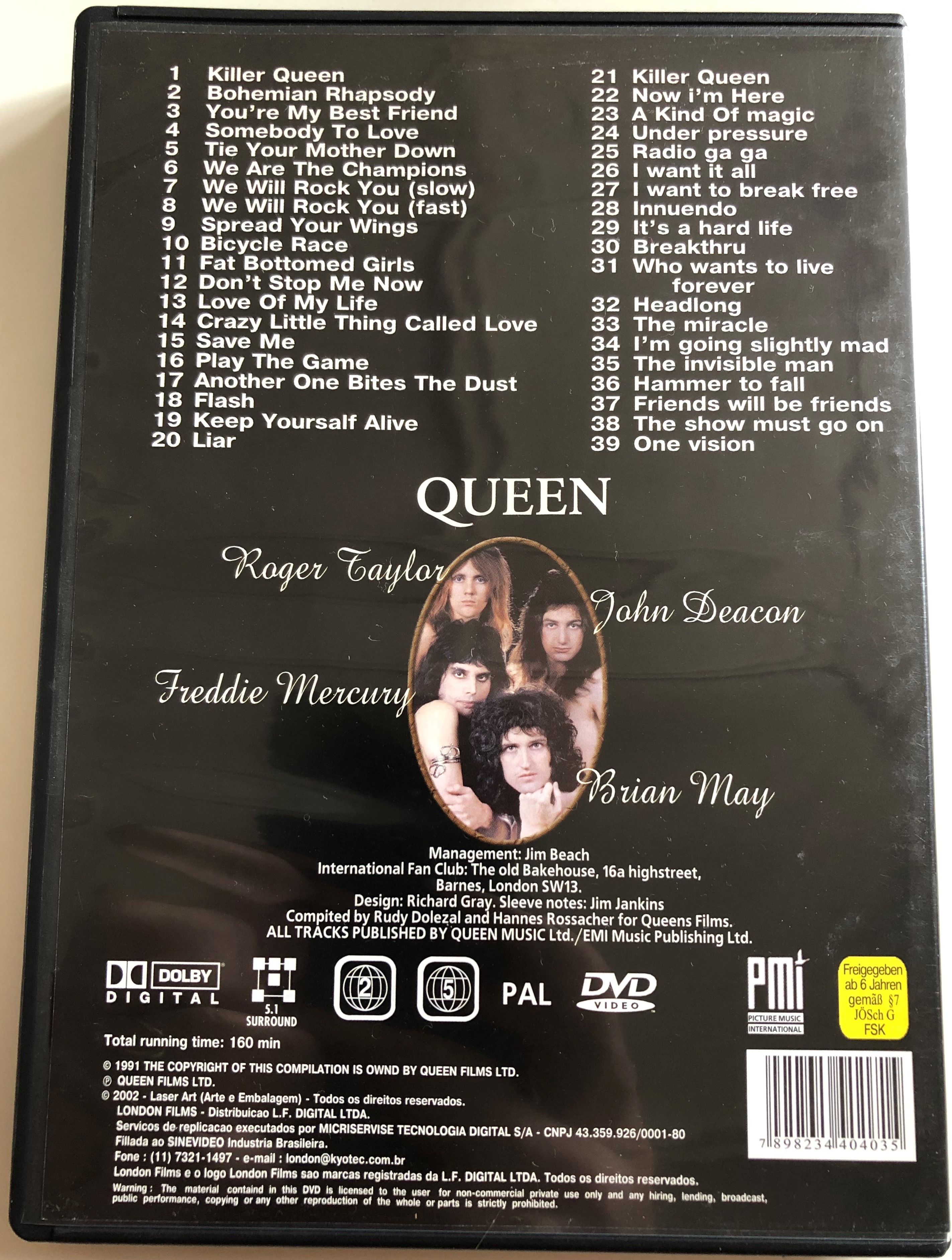 Queen DVD 1991 Greatest Flix I & II  1
